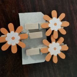 Fleur pinces à linge en bois Mini petites chevilles en bois Clips d'artisanat chevilles décoratives