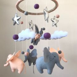 Baby mobile with animals 50cm