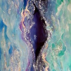 Original oil painting ocean