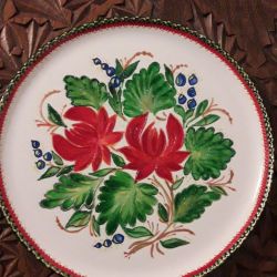 Hand-painted ceramic plate