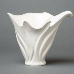 Handgefertigte Originalvase aus weißem Porzellan