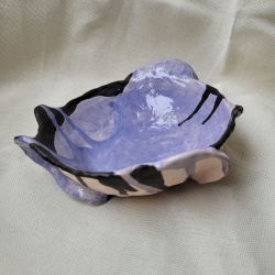 Ciotola decorativa in ceramica fatta a mano 16 cm