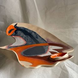 Handgefertigte Original Servierplatte aus Keramik