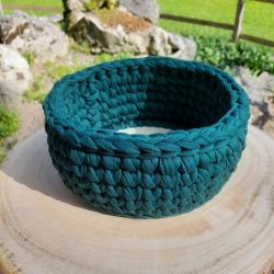 Handmade crochet basket