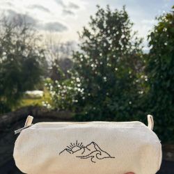 Hand embroidered pencil case